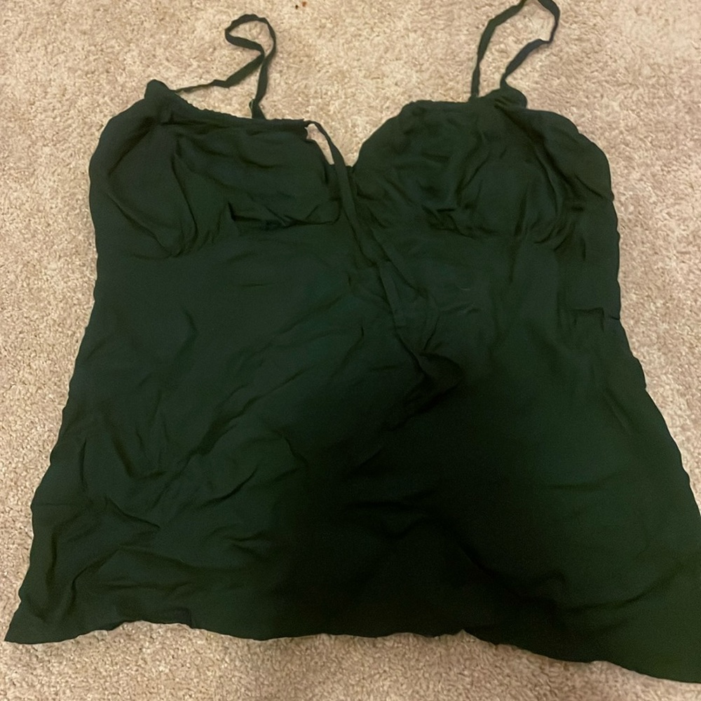 Dark green top. Medium.
